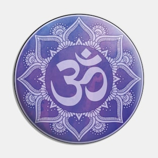 Om Mandala Purple Pin