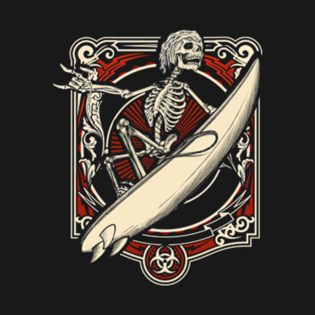 Surfing Skeleton Surfing Hoodie TeePublic