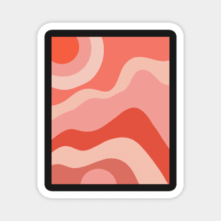 New Horizon - Retro Abstract Art Print Magnet