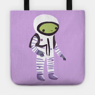 Cute Watercolor Alien Astronaut Tote