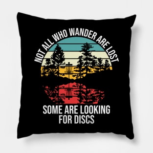 Funny Disc Golf Basket Wandering Art For Disc Golf Players Pillow