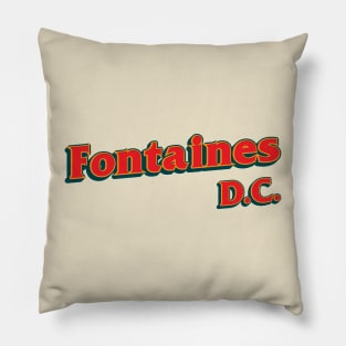 Retro Typography 80s Style Fontaines D.C. Pillow