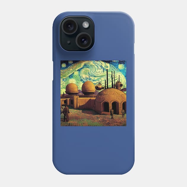 Starry Night in Mos Eisley Tatooine Phone Case by Grassroots Green