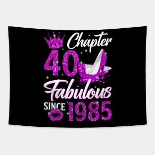 Chapter 40 Fabulous Since 1985 40th Birthday Queen Diamond Tapestry