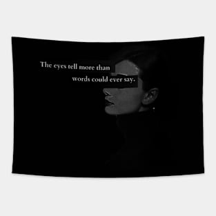 Vintage, retro, quote, aesthetic, black, black and white, classy, fashion, dark, inspiration, artsy Tapestry