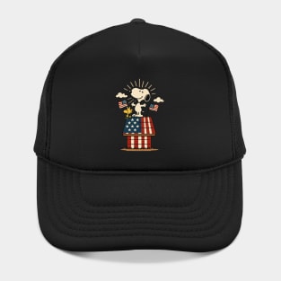 Peanuts - Snoopy And Woodstock USA Wood House Hat