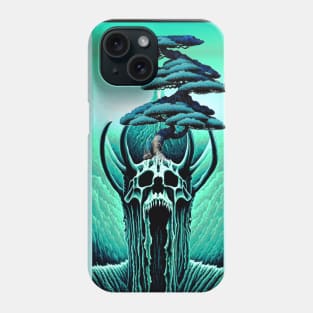 Skeleton With Bonsai Tree Growing Out Of Its Head Phone Case