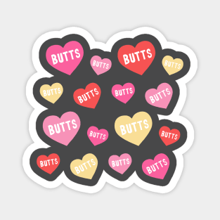 Valentines Day Butt Hearts Magnet