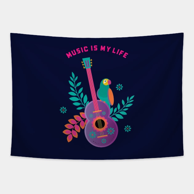 Music Is My Life Tapestry by MONMON-75