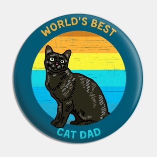 World's Best Cat Dad Pin