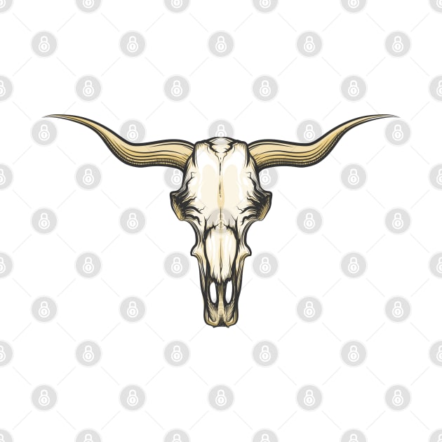 bull skull emblem by devaleta