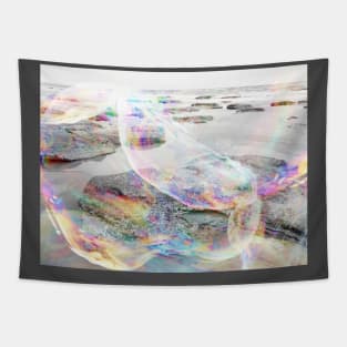 Beach Rocks and Bubbles Tapestry