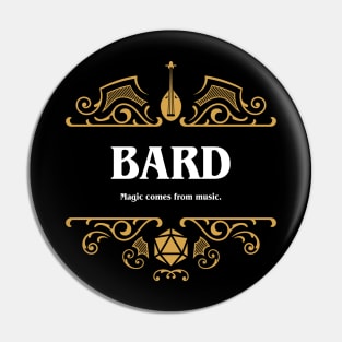 Bard Class Tabletop RPG Gaming Pin