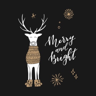 Merry and Bright Deer T-Shirt