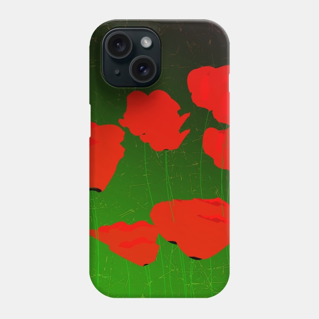 Red Flowers Phone Case by momomoma