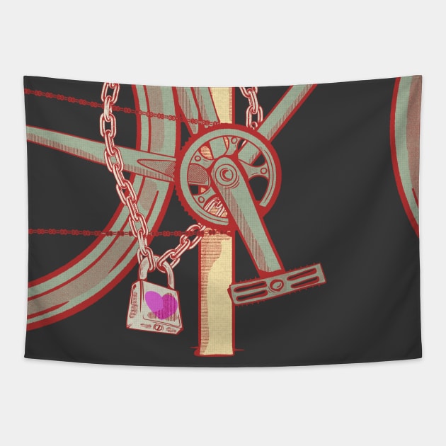 Lock your bike Tapestry by mailboxdisco