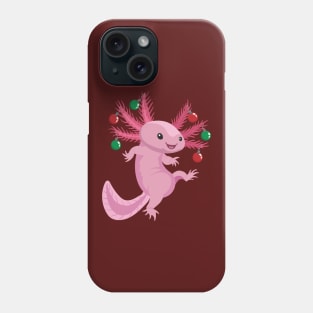 Festive Axolotl (Leucistic) Phone Case