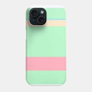 A pleasing pattern of Light Pink, Blue Lagoon, Magic Mint and Bisque stripes. Phone Case