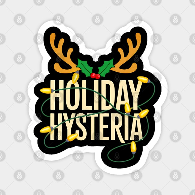 Holiday Hysteria - Christmas Design Magnet by UrbanLifeApparel