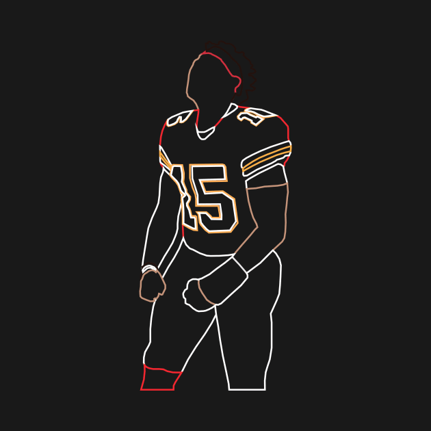 Patrick Mahomes Celebration Neon by xRatTrapTeesx