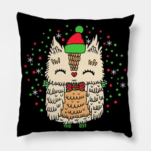 Funny Cute Owl Christmas T Shirt Xmas Gifts Pillow