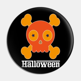 skull halloween t-shirt design Pin