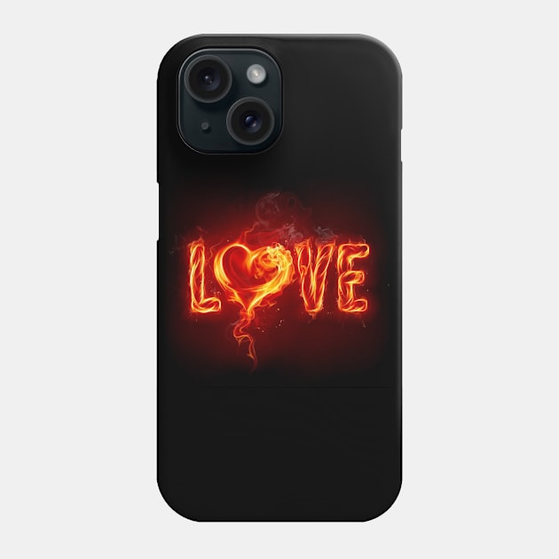 Fire letter set " love " Phone Case by Hien