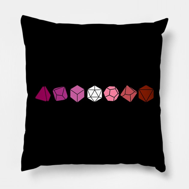 Lesbian Pride Dice Pillow by RisaRocksIt