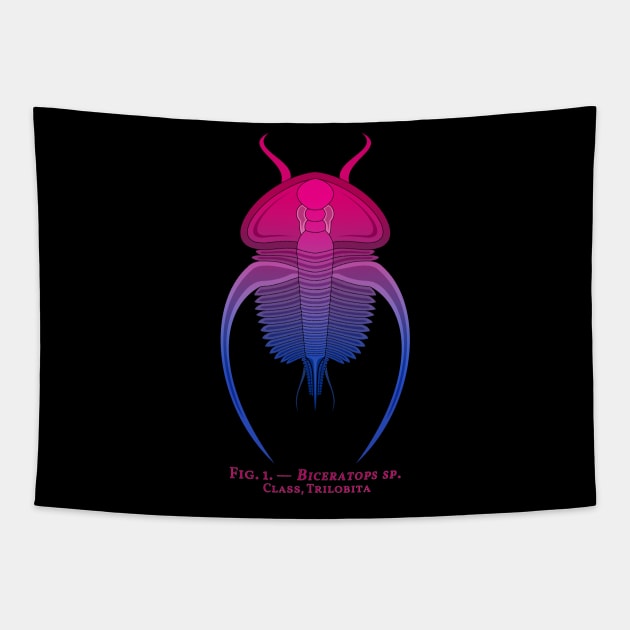 Biceratops | LGBT+ | real trilobite genus | Bi flag Tapestry by Raphanaja