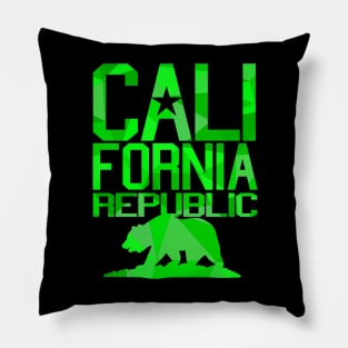 California Republic Bear (mint green version) Pillow