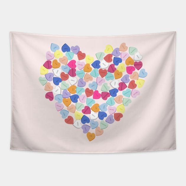 IZ*ONE Candy Hearts Tapestry by Silvercrystal