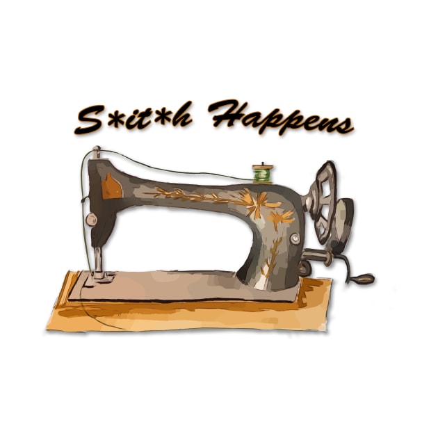 Sti*h Happens funny sewing graphic by WelshDesigns