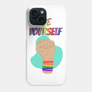 Be Yourself - Rainbow Bands - Gay Pride Phone Case