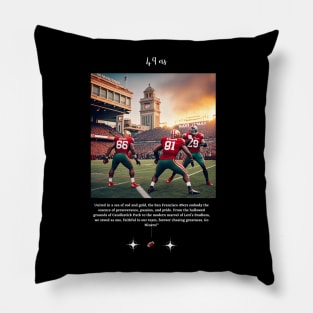 49 ers graphic design, funny 49 ers victor illustration design Pillow