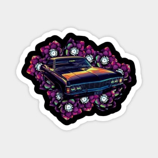 SPN Flowers Purple Impala Magnet