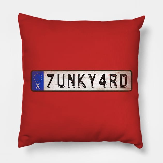 Hard Junkyard Rock Pillow by Girladies Artshop