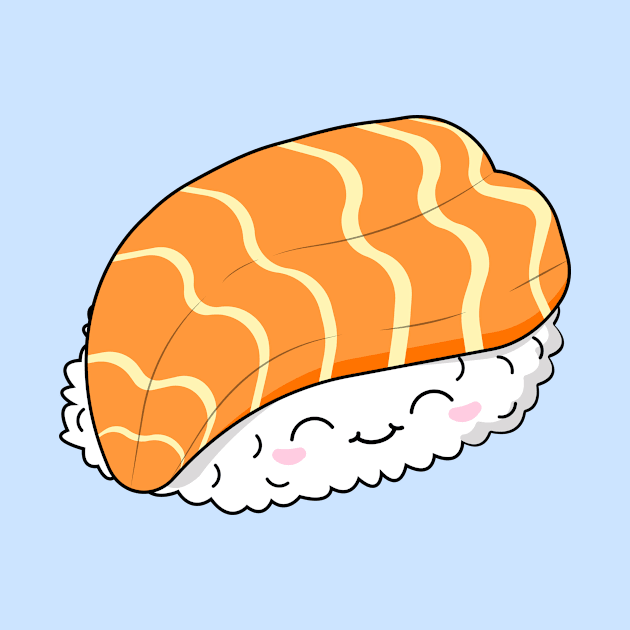 cute kawaii smiling sushi by Pokoyo.mans@gmail.com