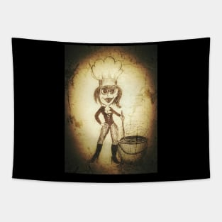 Witch cooks a special brew Tapestry