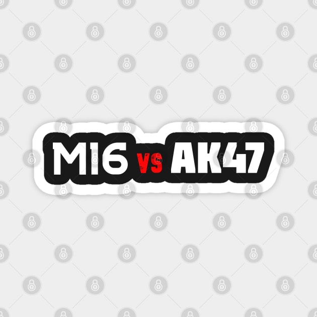 M16 VS AK47 Magnet by Cataraga