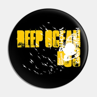 Deep Ocean Retro Abstract Creative Design Pin
