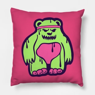 Evil Neon Teddy Bear Pillow