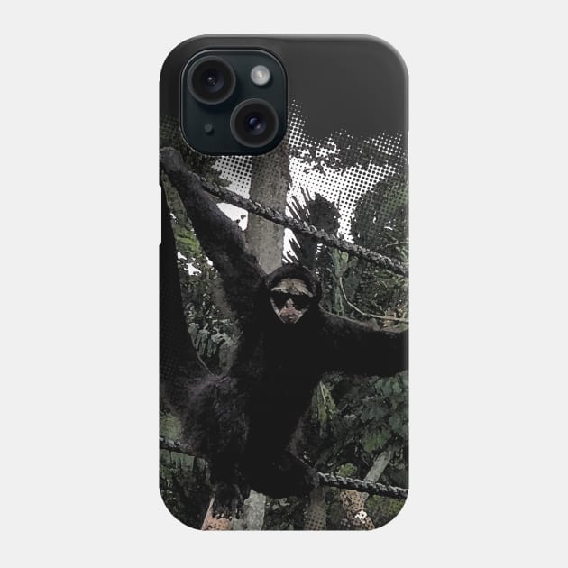 Crazy Funny Monkey Illustration Phone Case by ppandadesign