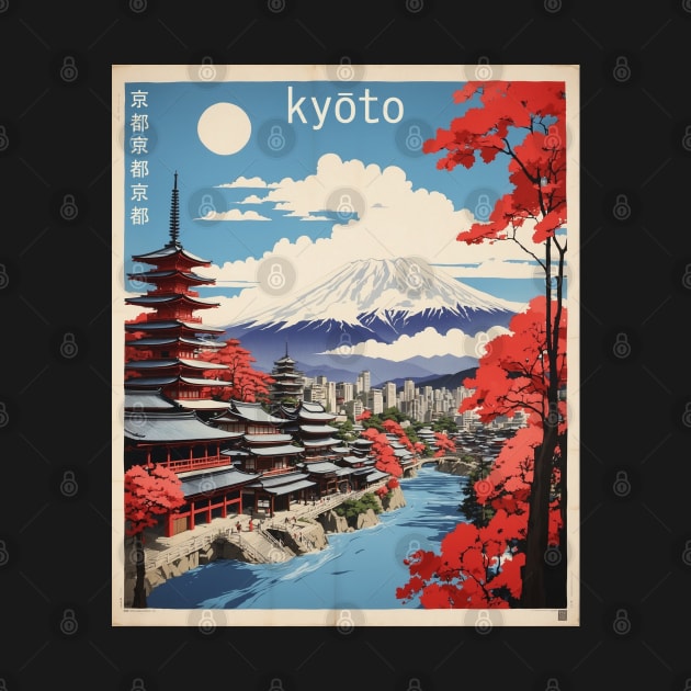 Kyoto Japan Vintage Poster Tourism 2 by TravelersGems