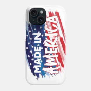 Made in America Watercolor Stars & Stripes Phone Case