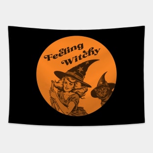 Felling Witchy orange Tapestry