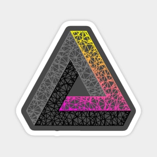 Penrose Triangle (Magenta Yellow Gradient) Magnet