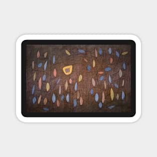 Sparse Foliage Leaf Abstract Magnet