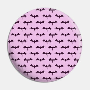 Bats Pastel Purple Pattern Pin