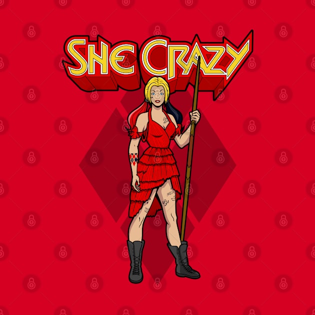Cool Crazy Female Comic Book Villain 80's Superhero Cartoon Mashup Parody by BoggsNicolas