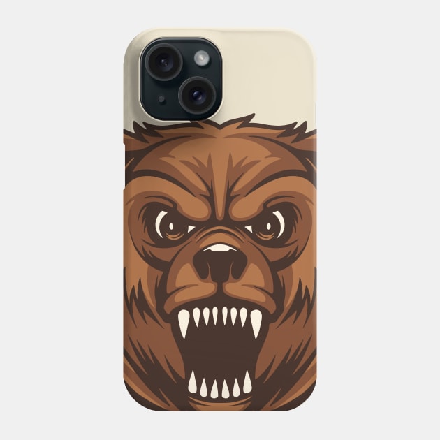 BROWN BEAR HEAD Phone Case by yudabento